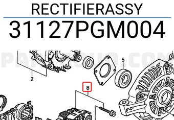 Honda 31127PGM004 RECTIFIERASSY
