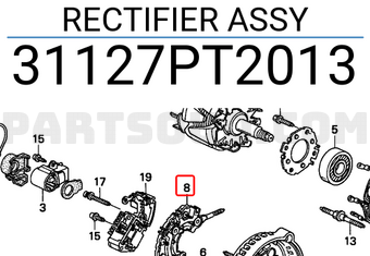 Honda 31127PT2013 RECTIFIER ASSY