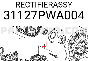 Honda 31127PWA004 RECTIFIERASSY