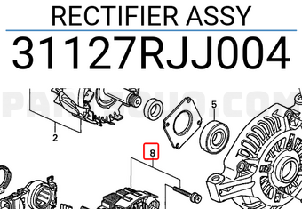 Honda 31127RJJ004 RECTIFIER ASSY