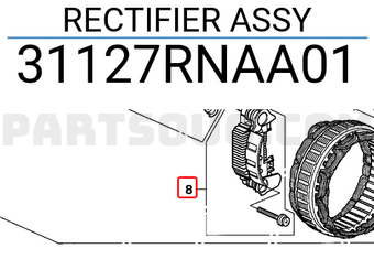 Honda 31127RNAA01 RECTIFIER ASSY