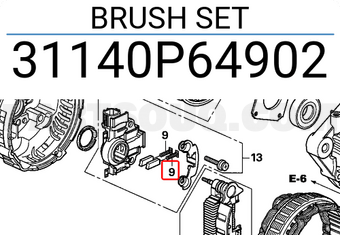 Honda 31140P64902 BRUSH SET