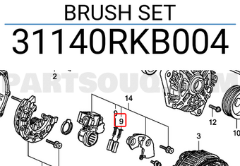 Honda 31140RKB004 BRUSH SET