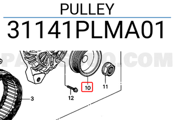 Honda 31141PLMA01 PULLEY