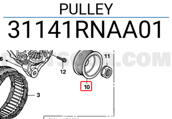 Honda 31141RNAA01 PULLEY