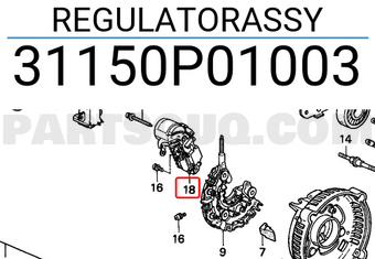 Honda 31150P01003 REGULATORASSY
