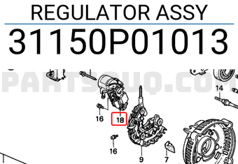 Honda 31150P01013 REGULATOR ASSY