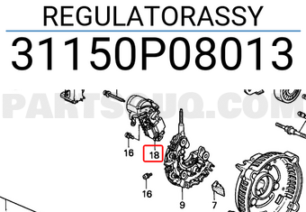 Honda 31150P08013 REGULATORASSY