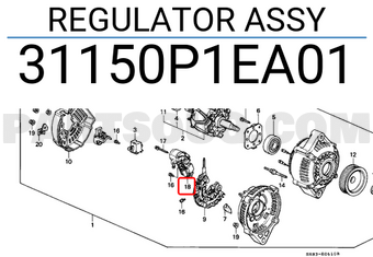 Honda 31150P1EA01 REGULATOR ASSY