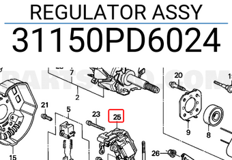 Honda 31150PD6024 REGULATOR ASSY