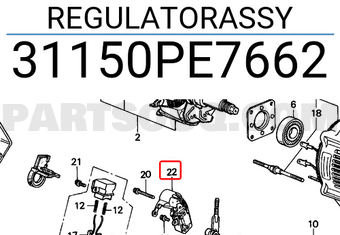 Honda 31150PE7662 REGULATORASSY