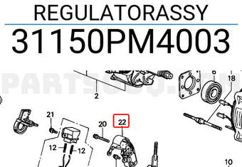 Honda 31150PM4003 REGULATORASSY