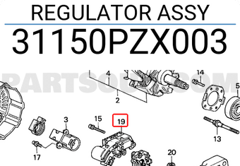 Honda 31150PZX003 REGULATOR ASSY