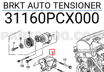 Honda 31160PCX000 BRKT AUTO TENSIONER