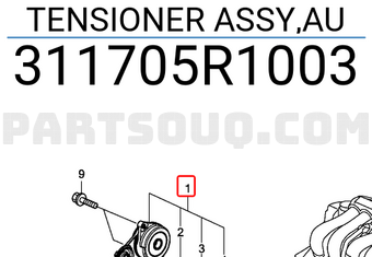 Honda 311705R1003 TENSIONER ASSY,AU