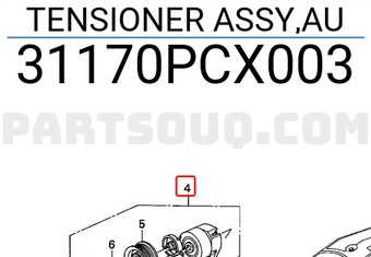 Honda 31170PCX003 TENSIONER ASSY,AU
