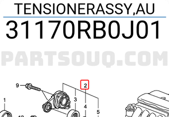 Honda 31170RB0J01 TENSIONERASSY,AU