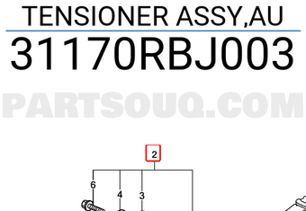 Honda 31170RBJ003 TENSIONER ASSY,AU