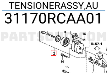 Honda 31170RCAA01 TENSIONERASSY,AU