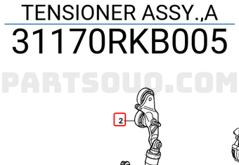 Honda 31170RKB005 TENSIONER ASSY.,A