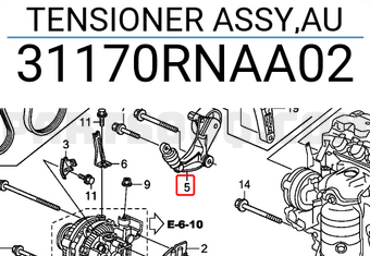 Honda 31170RNAA02 TENSIONER ASSY,AU