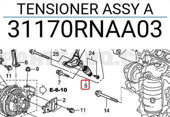 Honda 31170RNAA03 TENSIONER ASSY A