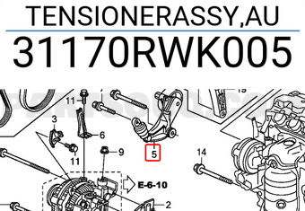 Honda 31170RWK005 TENSIONERASSY,AU