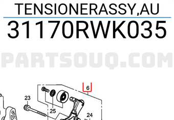 Honda 31170RWK035 TENSIONERASSY,AU