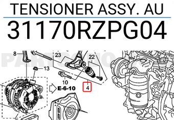 Honda 31170RZPG04 TENSIONER ASSY. AU