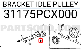Honda 31175PCX000 BRACKET IDLE PULLEY
