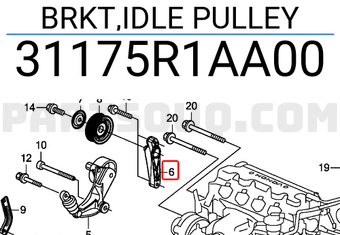 Honda 31175R1AA00 BRKT,IDLE PULLEY