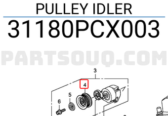 Honda 31180PCX003 PULLEY IDLER