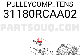 Honda 31180RCAA02 PULLEYCOMP.,TENS