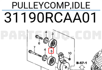 Honda 31190RCAA01 PULLEYCOMP,IDLE