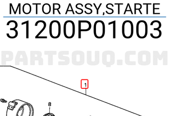 Honda 31200P01003 MOTOR ASSY,STARTE