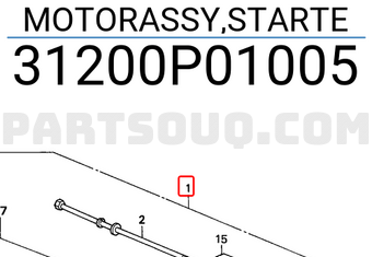Honda 31200P01005 MOTORASSY,STARTE