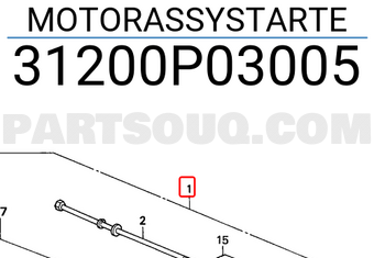 Honda 31200P03005 MOTORASSYSTARTE