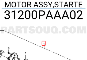 Honda 31200PAAA02 MOTOR ASSY,STARTE