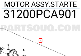 Honda 31200PCA901 MOTOR ASSY,STARTE