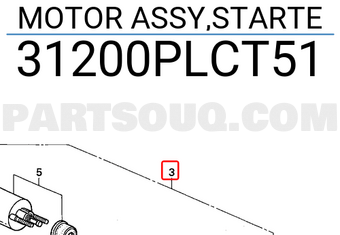 Honda 31200PLCT51 MOTOR ASSY,STARTE