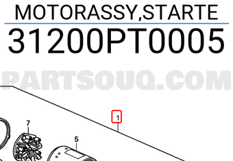 Honda 31200PT0005 MOTORASSY,STARTE
