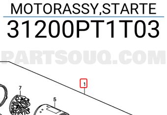 Honda 31200PT1T03 MOTORASSY,STARTE