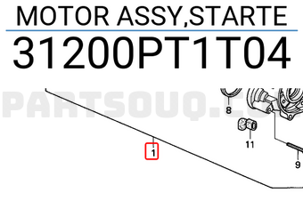 Honda 31200PT1T04 MOTOR ASSY,STARTE