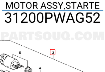Honda 31200PWAG52 MOTOR ASSY,STARTE