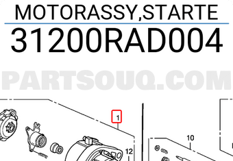 Honda 31200RAD004 MOTORASSY,STARTE