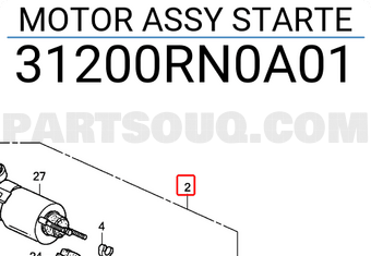 Honda 31200RN0A01 MOTOR ASSY STARTE