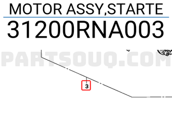 Honda 31200RNA003 MOTOR ASSY,STARTE