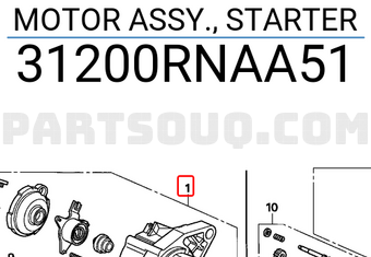 Honda 31200RNAA51 MOTOR ASSY., STARTER