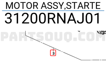 Honda 31200RNAJ01 MOTOR ASSY,STARTE