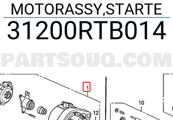Honda 31200RTB014 MOTORASSY,STARTE